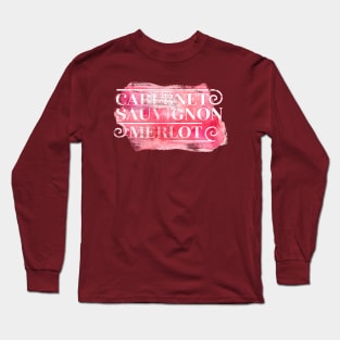 Bordeaux Wine Cabernet Sauvignon and Merlot Long Sleeve T-Shirt